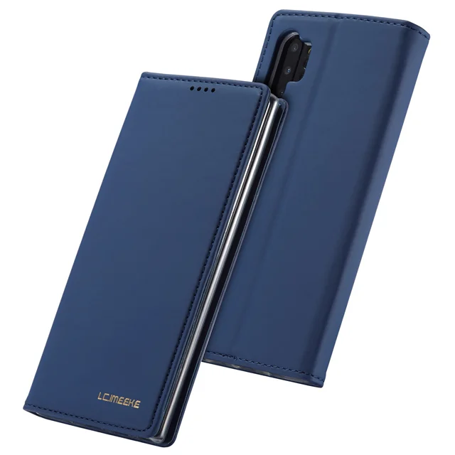 Роскошный кожаный чехол-книжка Note10plus, чехол-кошелек для samsung Galaxy S8, S9 Plus, S10, E, Note 9, 10+, 5G, подставка для карт, чехол для телефона - Цвет: Blue
