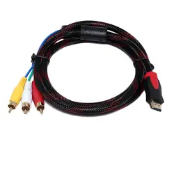 HDMI кабель со штыревыми соединителями на обоих концах для подключения 5Ft HDMI до 3-AV конвертер SDI видео и аудио адаптер кабель #0128