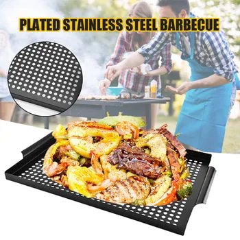 

Korean BBQ Pan Frying Pan Nonstick Outdoor BBQ Pan Teppanyaki Kitchen Tools BBQ dish useful baking kitchen Tools #30