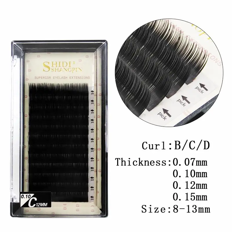 

New 12 Rows B-C-D curl eyelash 8-13mm extension 0.05mm 3d mink lashes extension 3d mink eyelash extension lashes extension