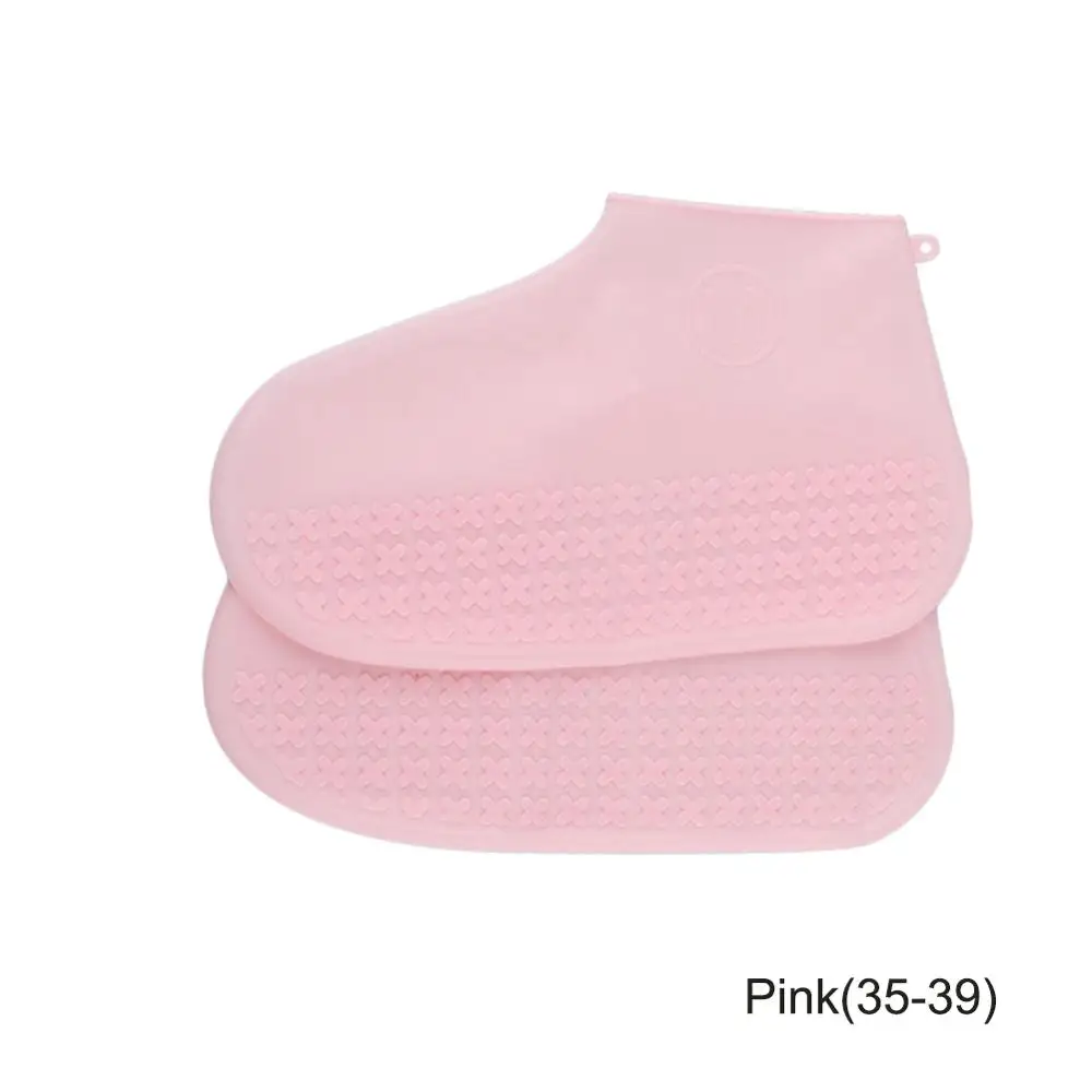 Pink(35-39) Открытый силиконовый водонепроницаемый чехол для обуви, непромокаемый, для кемпинга, пешего туризма, пикника, противоскользящий чехол для спортивной обуви, аксессуары, 4 цвета - Цвет: Pink(35-39)