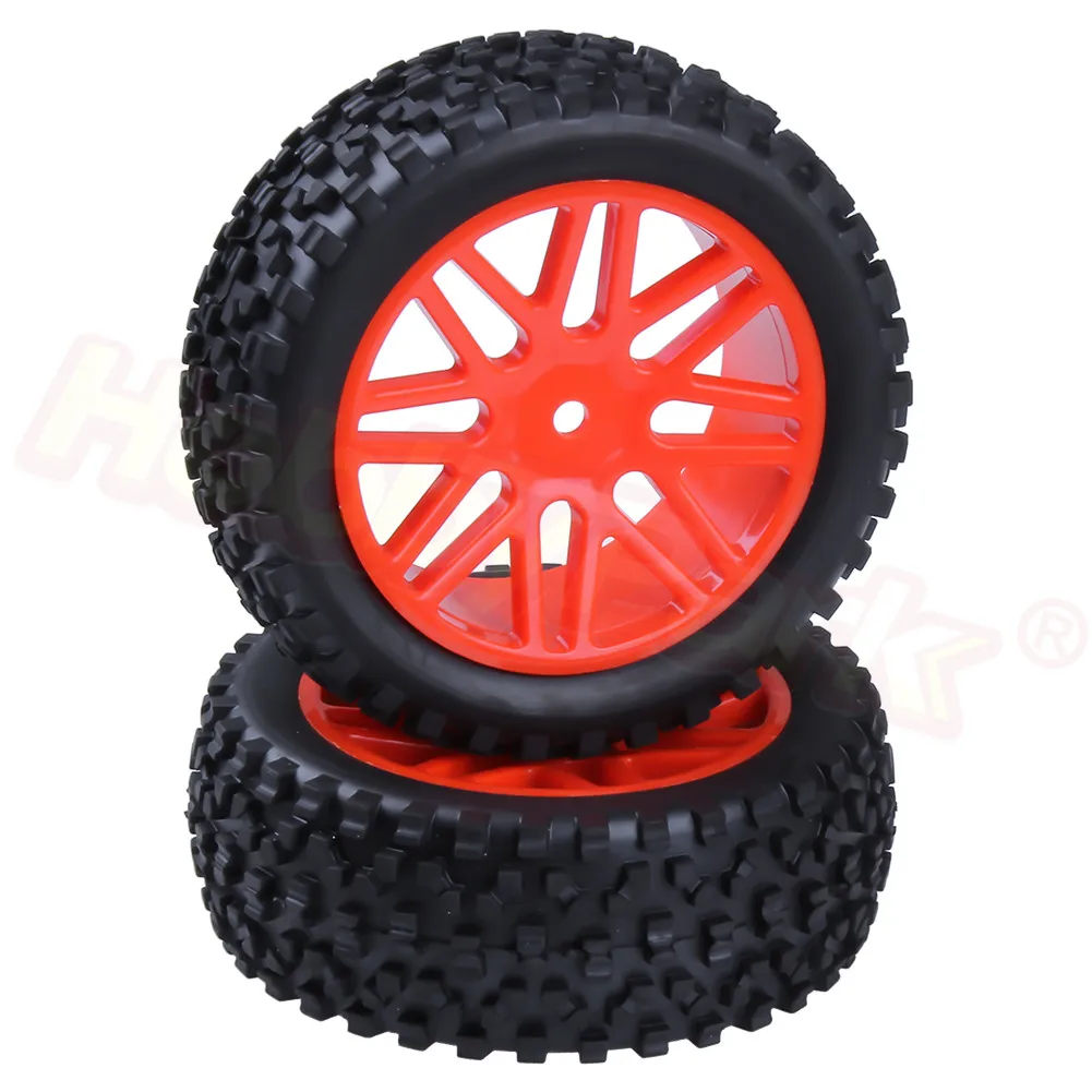 2 шт. RC багги передние шины резиновые и обода колеса шестигранные 12 мм для 1/10