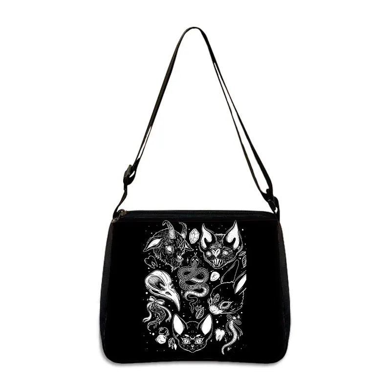 Gothic Girl / Witch / Wicca Handbags Retro Leisure Shoulder Bags Women Cross Handle Bag Underarm Female Clutch Totes Bags 