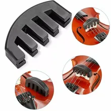 

1pcs Violin Practice Mute Black Ultra Heavy Rubber Violin Mute Silencer For 4/4 3/4 1/2 Violino Practice Accessories