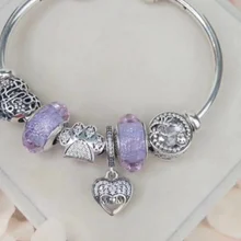 YPD148 925 гладкое открытие простой бахромой модный браслет из стерлингового серебра