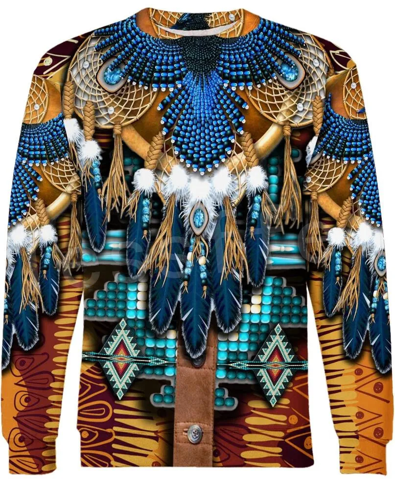 Tessffel индийский родной культуры Harajuku Повседневное красочные костюмы новая мода Забавный 3dprint унисекс толстовки для мужчин и женщин, S-3 - Цвет: Sweatshirts
