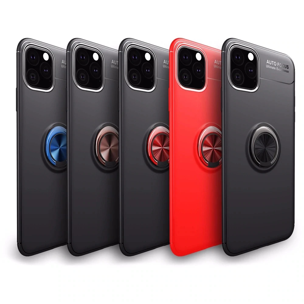 10 шт. магнитный автомобильный держатель Чехлы для Apple iPhone 11 Pro XS Max XR X 8 Plus 7 6 6S 360 Вращающийся палец кольцо чехол для телефона