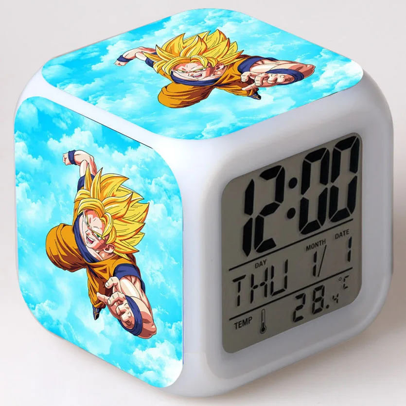 09 Мультфильм игрушки Dragon Ball детский будильник светодиодный Цвет изменение цифровые часы настольная лампа ночник Wake Up Light светящийся электронный Reveil - Цвет: 09