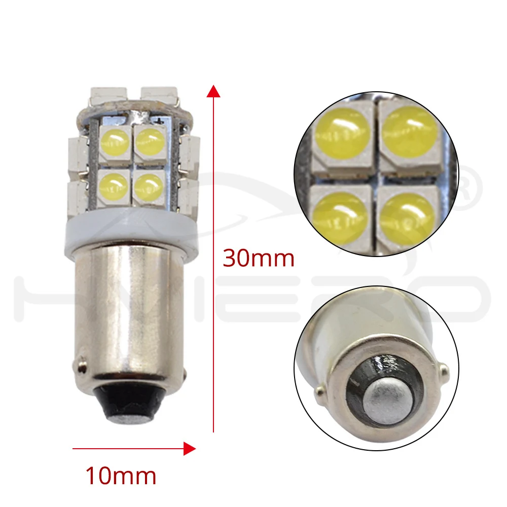 Hviero 2pcs White Bright DC 12V T11 Ba9s T4W 3528 20smd 1210 Car Marker Led Interior Reading License Plate Bulb Tail Lamps Gauge light 