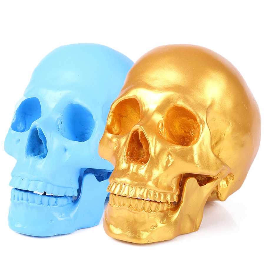 Реплика черепа из полимера для взрослых череп 1:1 золота домашнего декора|skull