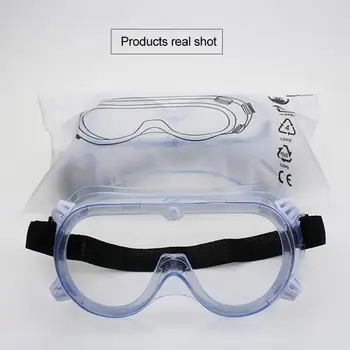 

oчки Glasses Goggles Breathable Anti-spitting Splash-proof And Impact-resistant Four-hole Glasses PET Antifogging