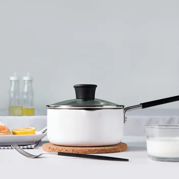 

Youpin Milk Pot 16cm for Warming Cooking Milk Soup Pancake Maker Cake Kitchen Pot for Egg Steak Skillet Grill 1.36L