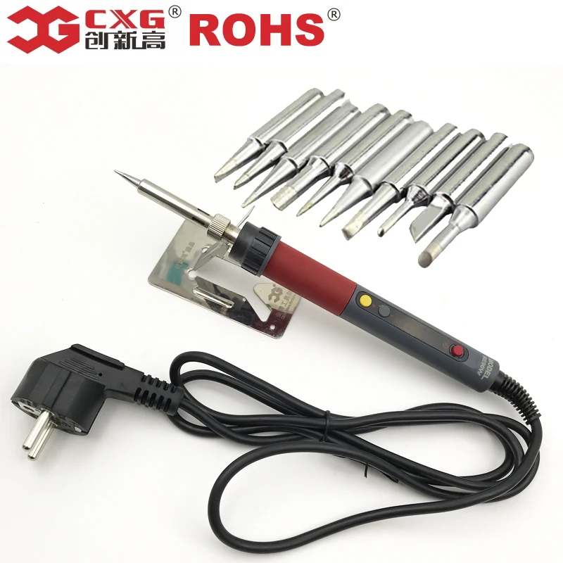 CXG новая модель ROHS RE60W/90 W/110 W lcd Температура Цифровой Регулируемый NC термостат Электрический паяльник для ремонта сварки
