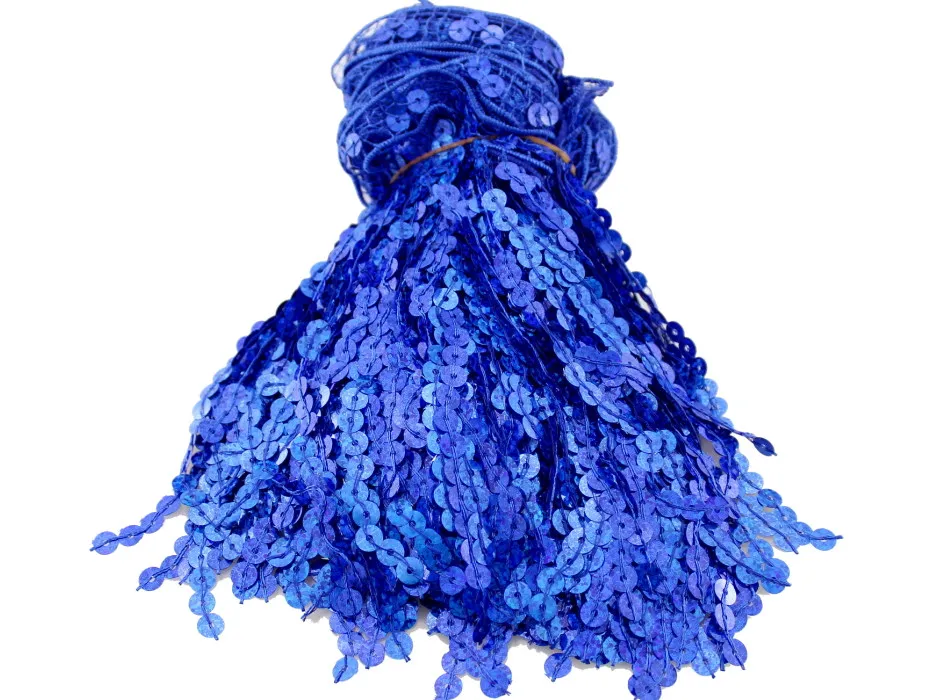 dark blue 15 см Ширина 3 ярдов Красочные Блестки кисточкой бахрома танец живота костюм отделка для DIY одежда аксессуары dentelle borlas fleco - Цвет: dark blue