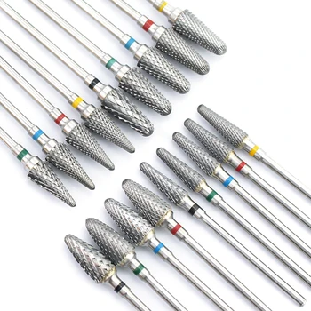

1PCS Ceramic Carbide Tungsten Nail Drill Burr Bits Cone Milling Cutter For Manicure Machine Electric Drill Bit Machine Nail Tool