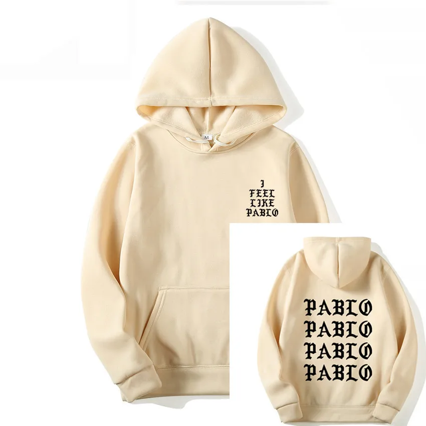 Женские толстовки с капюшоном, толстовка I Feel Like Paul Pablo Kanye West, черная женская уличная Толстовка в стиле хип-хоп размера плюс, Женская толстовка с капюшоном