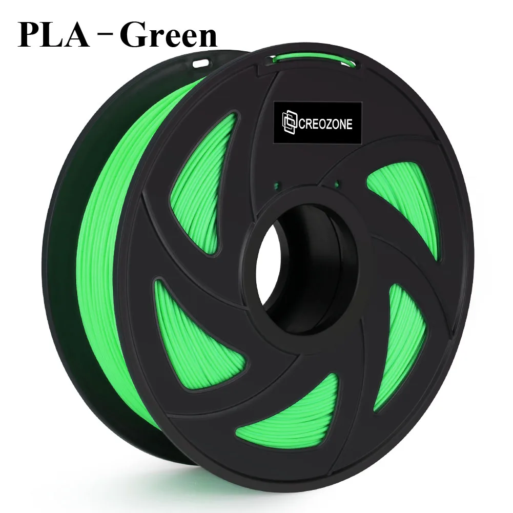3D нить CREOZONE 1,75 мм 1 кг PLA ABS TPU PETG углеродная новая шелковая нить 3D пластиковая нить для принтера из России и Испании - Цвет: PLA-Green