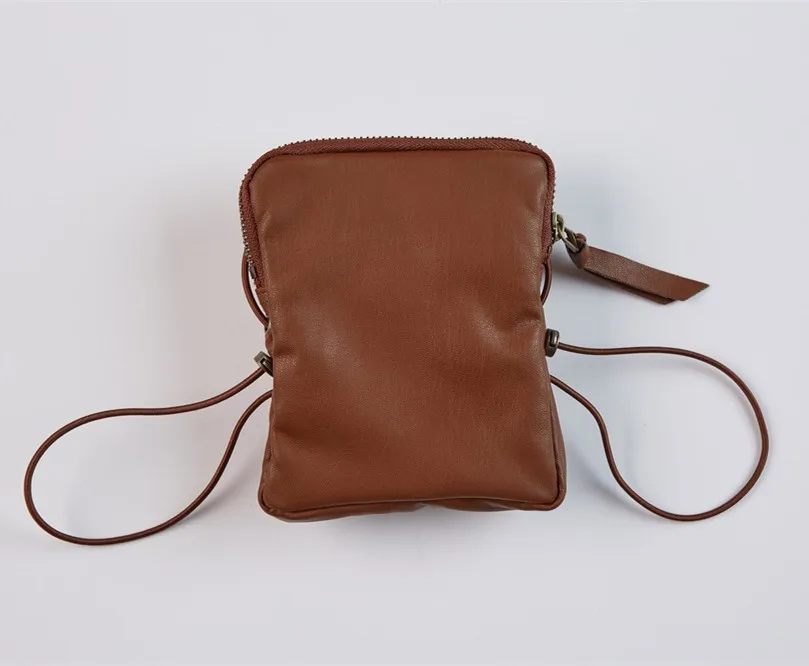 Корейский дизайнер Kijun та же женская сумка Harajuku стиль одно плечо диагональ мини сплошной цвет мягкая кожа маленькая квадратная сумка