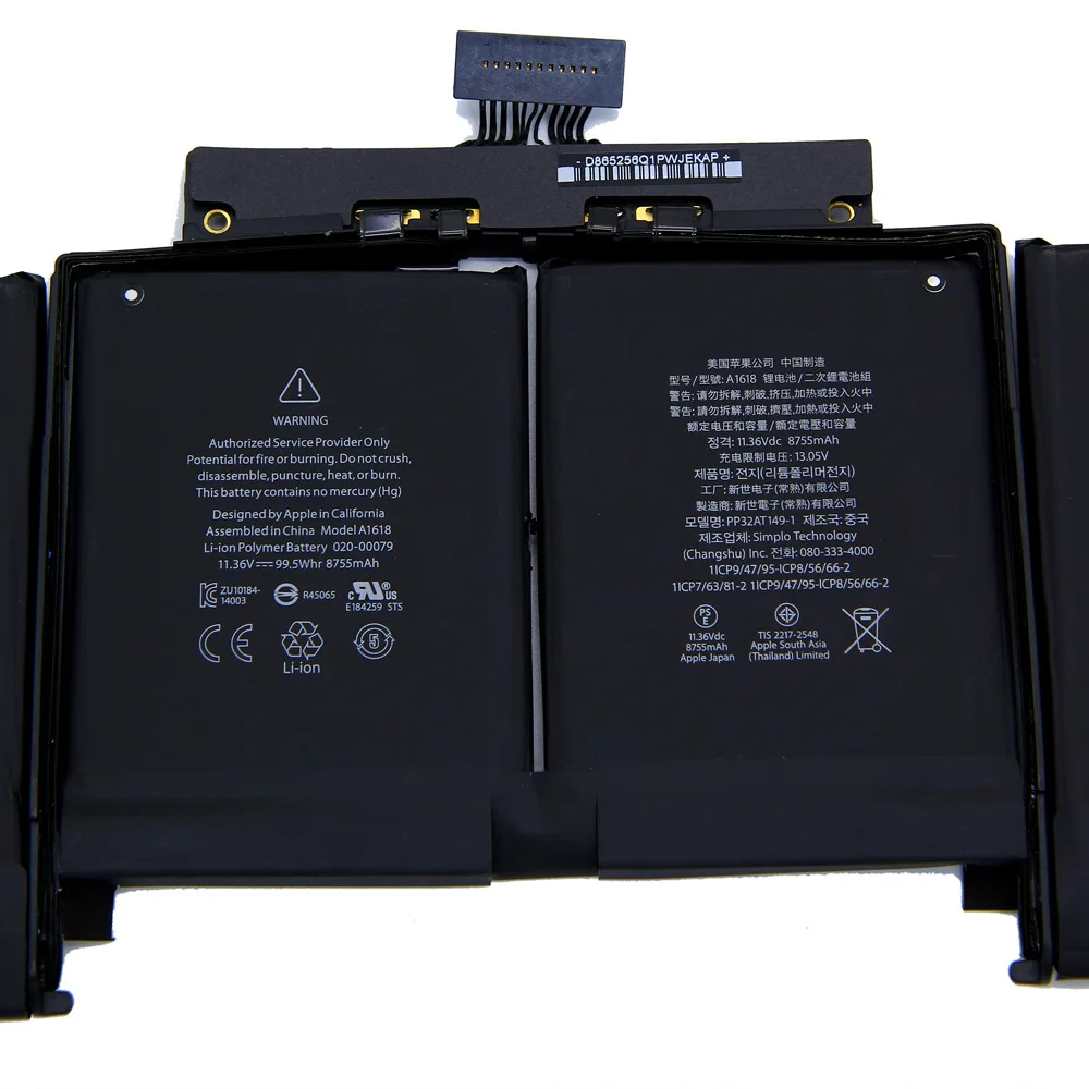A1618 аккумулятор 11,36 V/99.5WH для Macbook Pro retina 15 ''15,4" A1398 год 020-00079 MJLQ2LL/A MJLT2LL/A