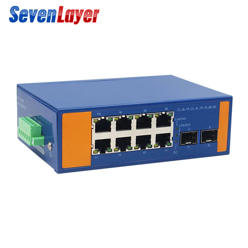 Промышленный Коммутатор Ethernet 10/100/1000 м сетевой сигнал усиленный тип DIN рейки 4