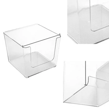 

Clear Pantry Organizer Bins Household Plastic Food Storage Basket Box for Kitchen Countertops Cabinets Freezer