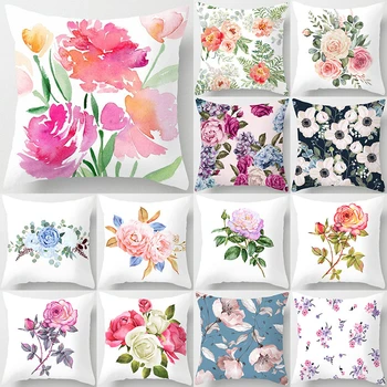 

Flower Butterfly Pattern Decorative Cushions Pillowcase Polyester Cushion Cover Throw Pillow Sofa Decoration Pillowcover 40844