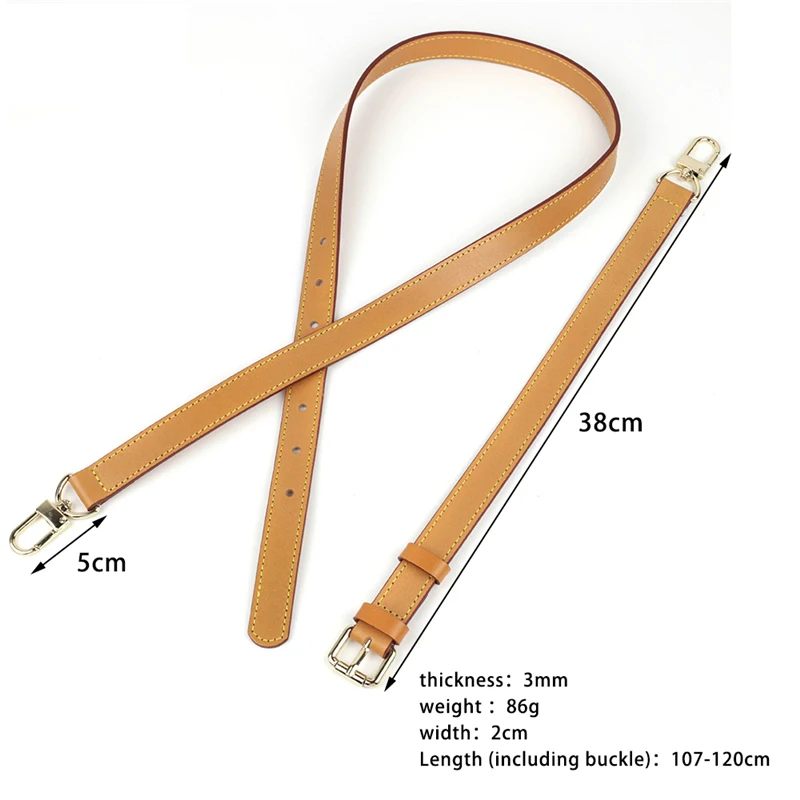 High Quality Genuine Leather Bag Strap Handles Handbag Adjustable Shoulder Replacement Parts Belt for Women Bag Accessories
