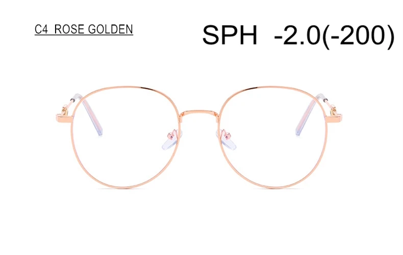 SWOKENCE очки по рецепту для близорукости SPH-0,5 до-6,0 для женщин и мужчин элегантная оправа из сплава с пандой очки для близоруких F124 - Цвет оправы: C4 (-2.0)