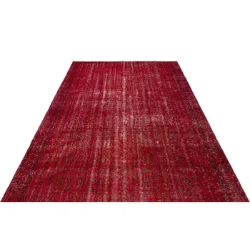

Handmade Red Vintage Overdyed Turkish Area Rug 182x291 Cm-5'12''X9'7''