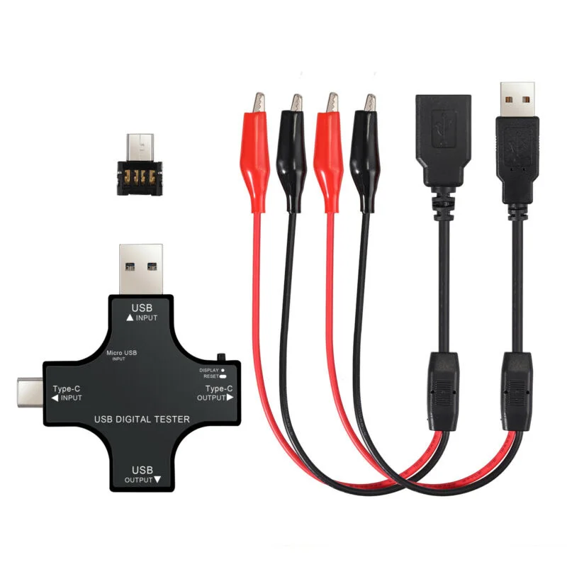 USB C тестеры питания тип-c USB тестер цифровой измеритель напряжения и тока многофункциональный