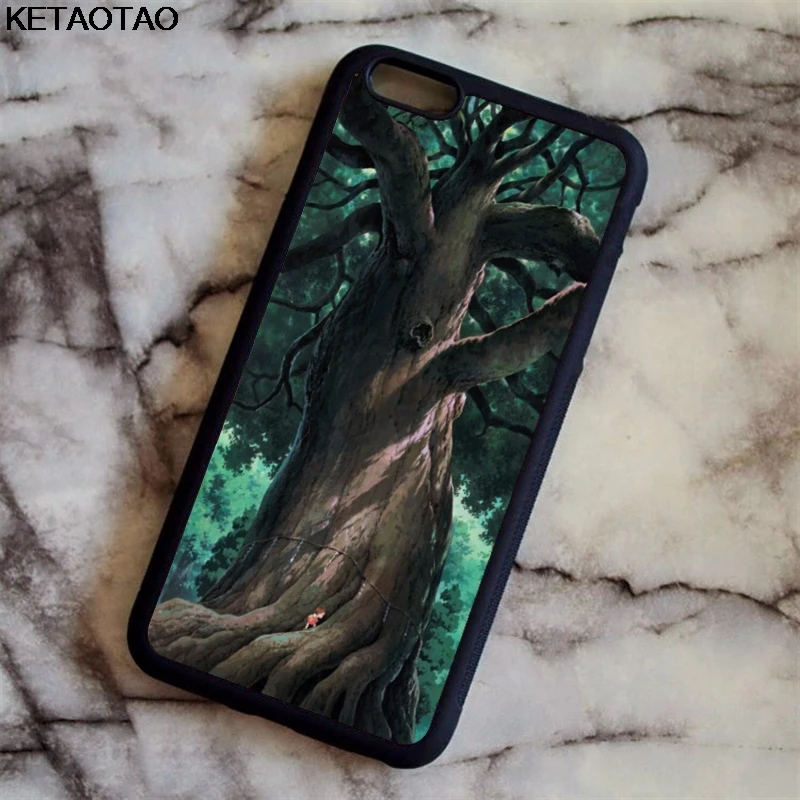 KETAOTAO Studio Ghibli унесенный призраками Тоторо чехол для телефона s для iPhone 4 5S 6S 7 8 Plus X XS XR 11 Pro Чехол Мягкий ТПУ резиновый силиконовый - Цвет: Армейский зеленый