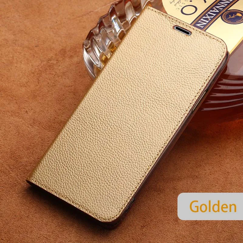 Golden Флип-чехол для телефона чехол для Xiaomi mi 5 6 8 A1 A2 lite Max 2 3 mi x 2s 3 чехол с текстурой личи на присоске для Red mi Note 4 4X 4A 5 5A Plus - Цвет: Golden