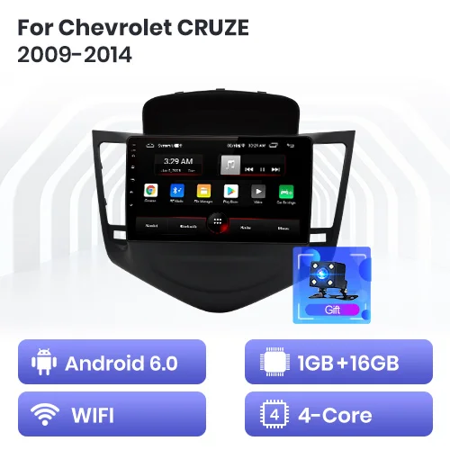 WIFI 1-16G Junsun 4G+ 64G Android 9,0 для Chevrolet CRUZE 2009-2011 2012- авто 2 din автомагнитола стерео плеер Bluetooth gps Нет 2din dvd - Цвет: WIFI 1-16G