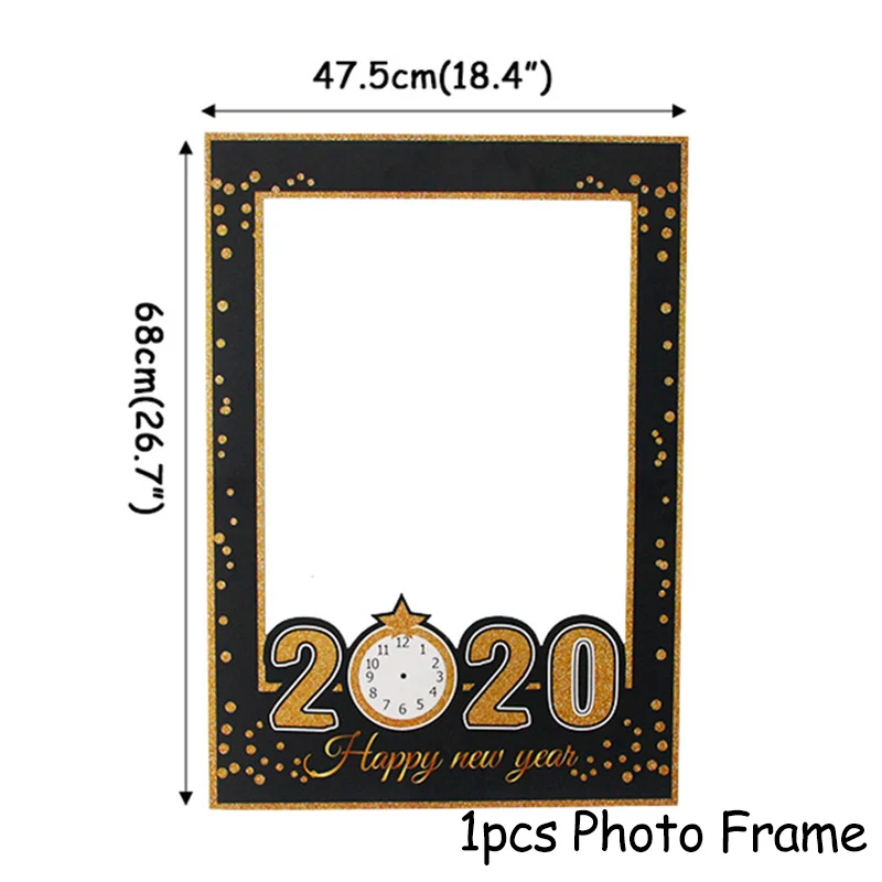 1pcs Photo Frame WEIGAO рождественские украшения для дома счастливые новогодние вечерние украшения черный баннер фоторамка реквизит Navidad - Цвет: 1pcs Photo Frame