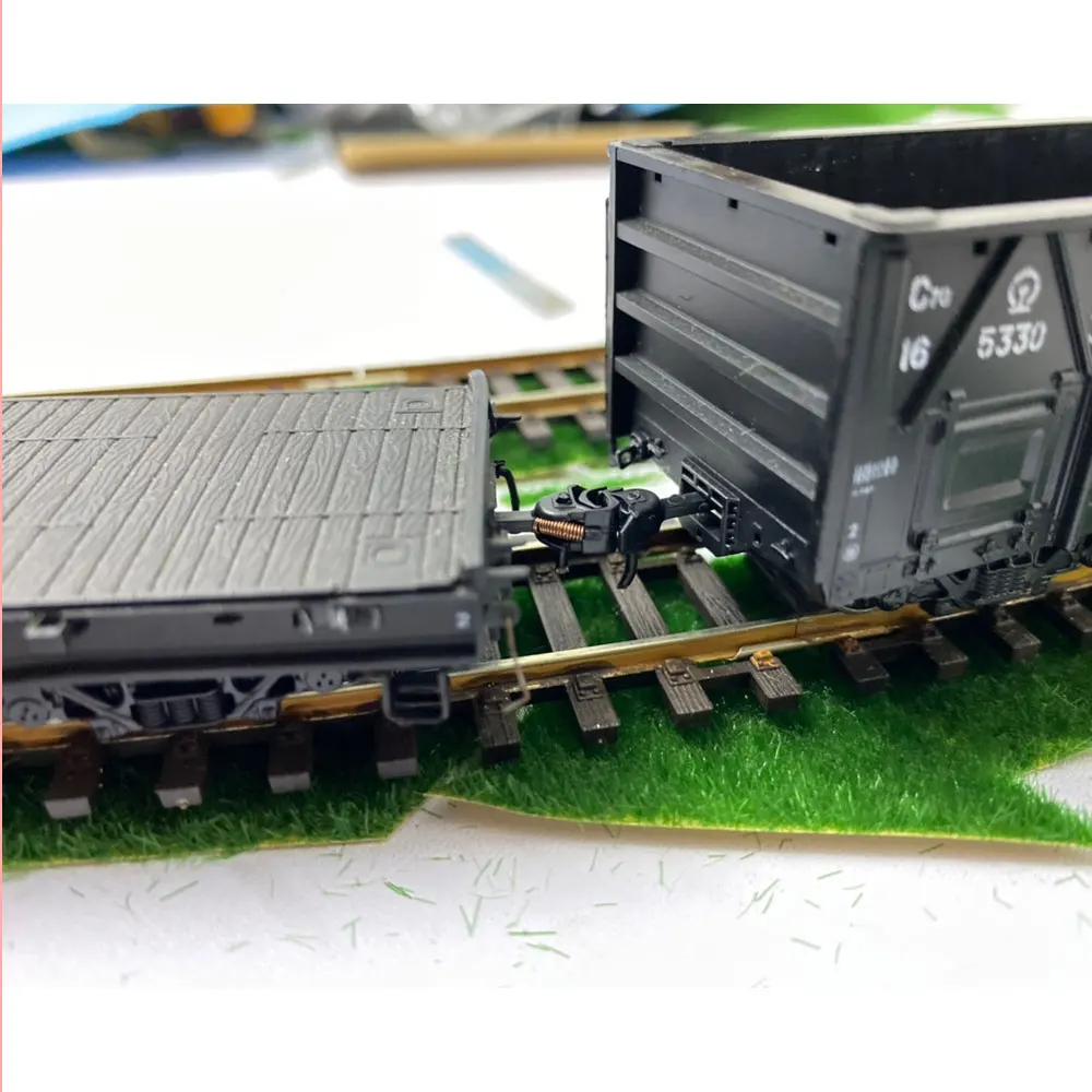 Ho Railway Train Hook Scale 1:87 Universal Model Train Hook Coupling for Train Connection Railway Models Building Layout 6Pcs