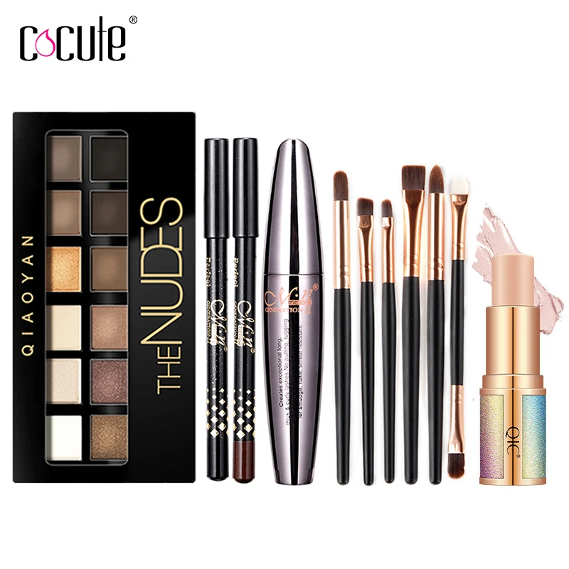Cocute 5Pcs Makeup Set Box Maquillaje Profesional Eyeshadow Palette