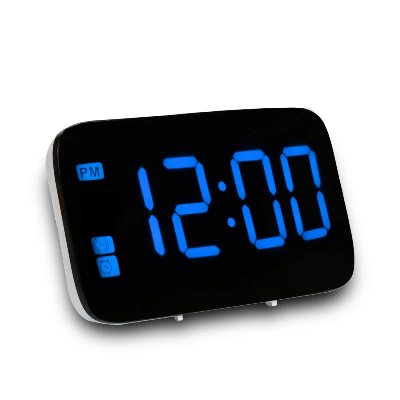 Электронные часы Таблица температуры дисплей Многофункциональный Повтор ночного большого количества дисплей светодиодный Настольный Будильник декоративные часы - Цвет: Синий