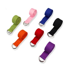 Для женщин Йога стрейч ремень мульти-Цвета d-образное кольцо пояс Фитнес тренажерный зал веревки фигура талии ноги сопротивления Фитнес полосы ремень для йоги