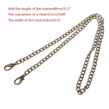 

Bag Metal Chain Strap Shoulder Cross Body Handbag Purse DIY Accessories Colored M5TE