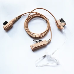 Oreillettes pour talkie walkie, Tube acoustique, couleur Beige, vis 6 broches, casque pour Hytera HYT, PT580, PT580H, PD700, PD702, PD780, PD785 