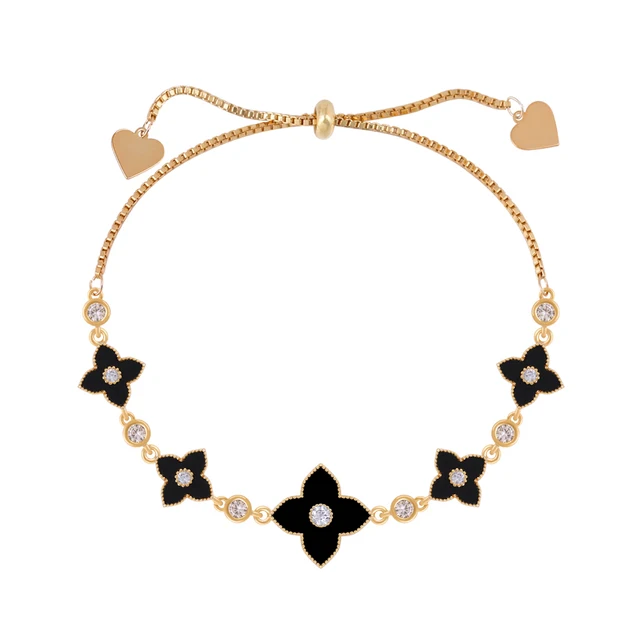 OYB new Korean style four-leaf clover zircon bracelet ladies fashion classic bracelet four-leaf flower jewelry number 9