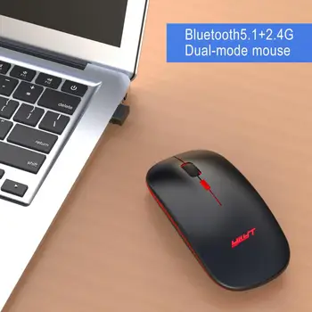 

Office Mouse Bluetooth Rechargeable Mouse Wireless Silent Dual Mode Optical Mice 2.4G 5.0 Mute Silent Ergonomic Notebook Mouse