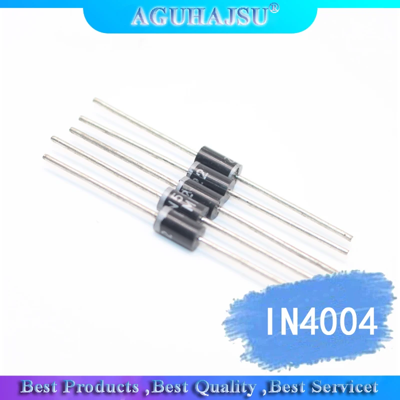 100 шт. с выпрямительным диодом IN4004 1A 400V DO 41 1N4004|Диоды| |