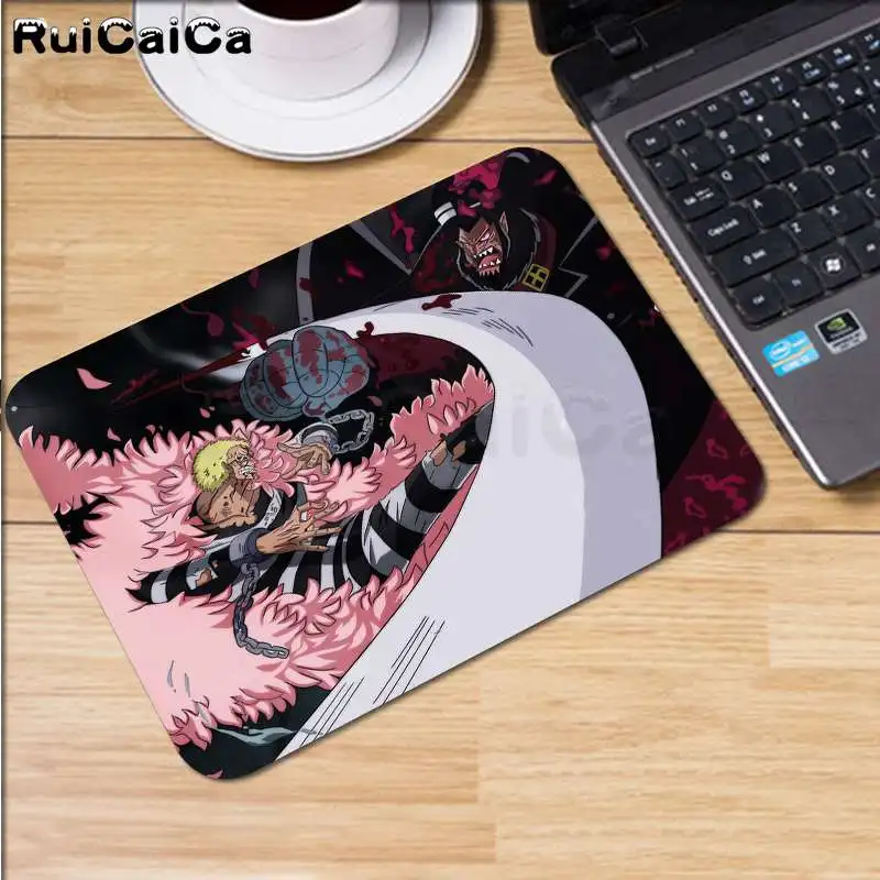 RuiCaiCa Забавный однокомпонентный Donquixote Douflamingo офисные мыши геймерский мягкий коврик для мыши резиновый ПК компьютерный игровой коврик для мыши - Цвет: Not Lock Edge25x29cm