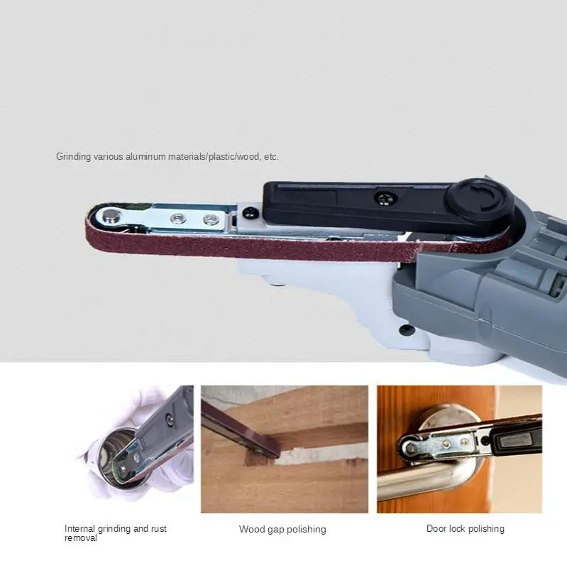 6 gear stepless speed belt sander Hand-holding type YL-330 small portable metal sandpaper polishing machine 220V. electric polisher