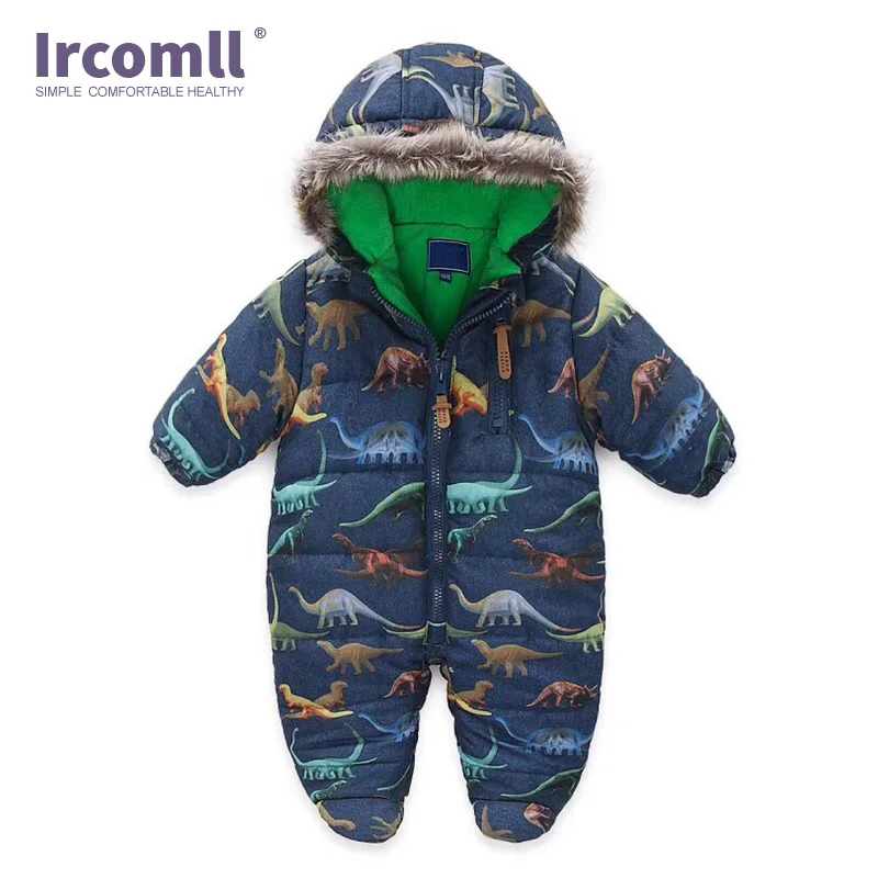 Ircomll/зимняя детская одежда для альпинизма; теплый комбинезон для новорожденных мальчиков и девочек; Рождественская верхняя одежда с капюшоном для детей от 0 до 24 месяцев