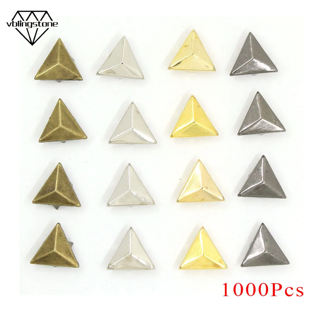 

1000Pcs Three Claws Rivets 4 Color Metal Spikes Punk Rock Rivets For Leather High Quality Nailheads Rivets Thorns On Clothes