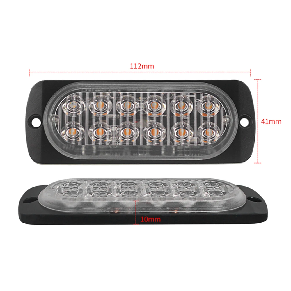 12LED лампы автомобиль грузовик Предупреждение светодиодные световые индикаторы "безопасно" 12 V-24 V 36W сиными супер-яркий 6 шт. в комплекте