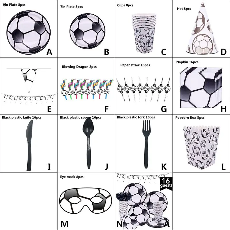 

Party Soccer Napkins Happy Birthday Decorate Tablecloth Football for new Year decoration