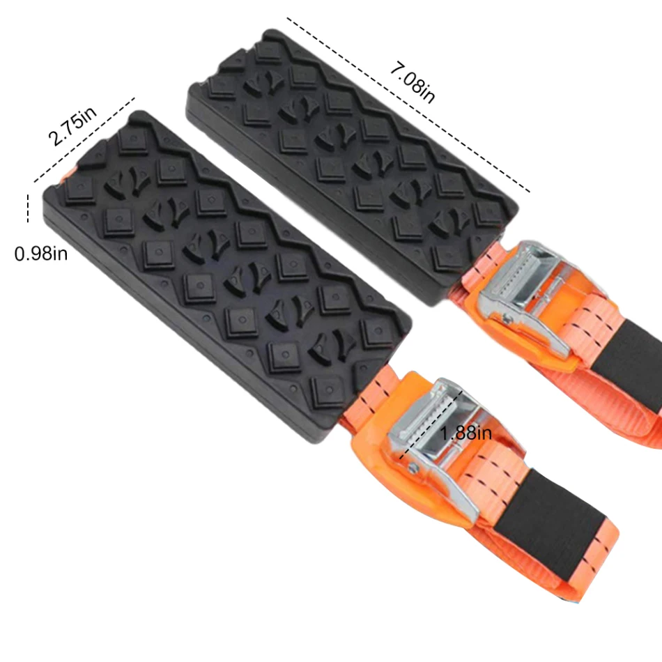 2Pcs Tire Wheel Chain Anti-slip Emergency Snow Chains For Ice/Snow/Mud/Sand Road Safe Driving Truck SUV Auto Car Accessories